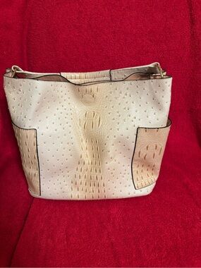 Unbranded Cream Croc-Embossed XL Tote Bag VGUC 😊😊